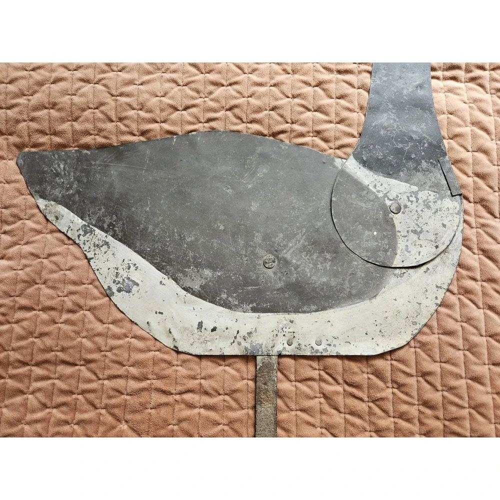 Vintage Collapsible Goose Decoy Sheet Metal Foldable 27 1/2